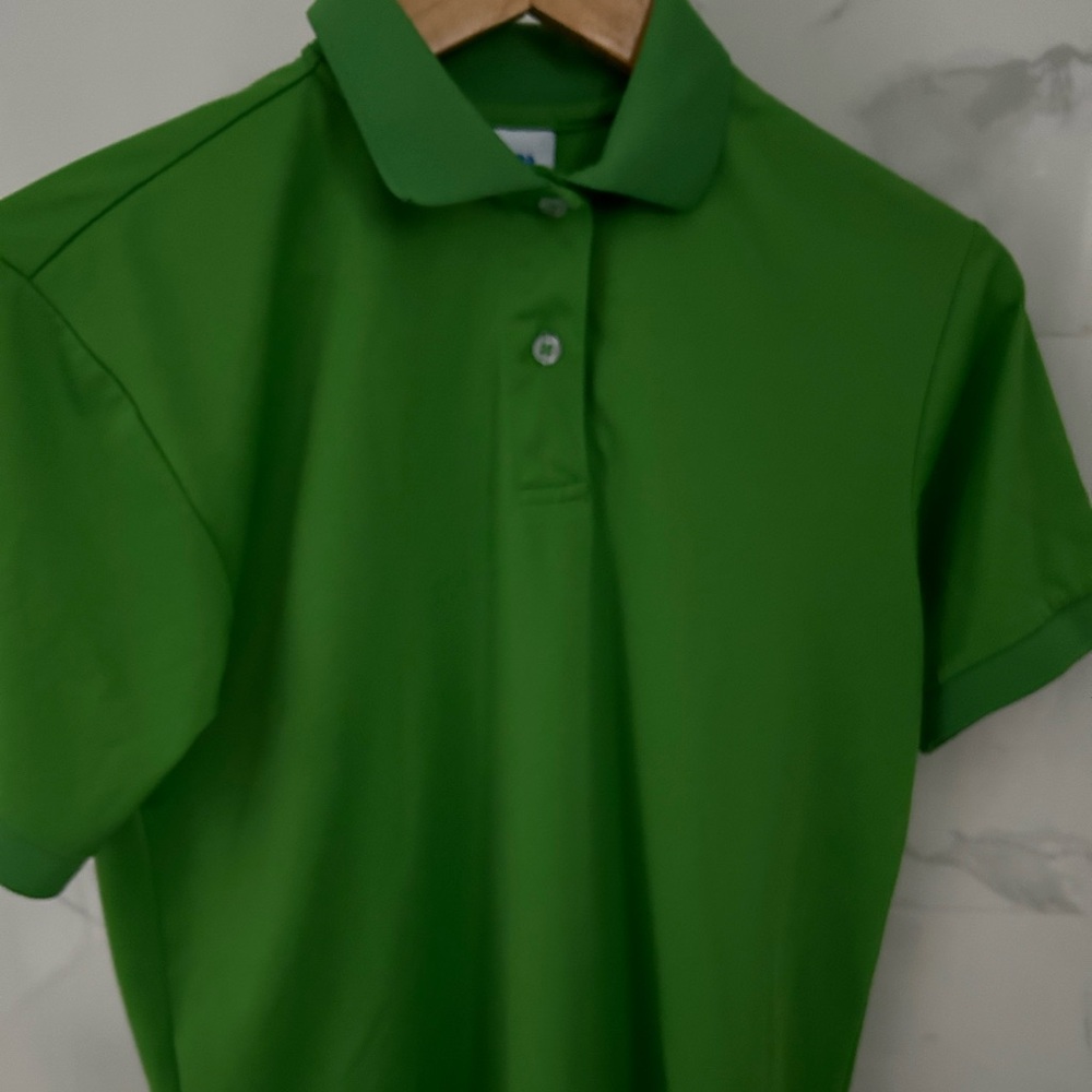 High p public women uniform green short sleeves Sz S